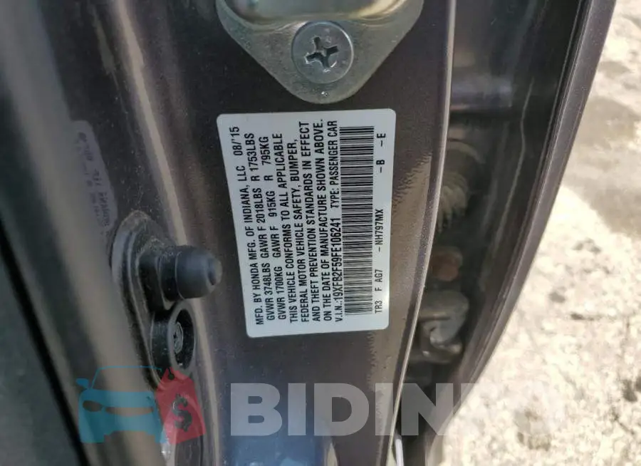 19XFB2F59FE106241 Photo# 12