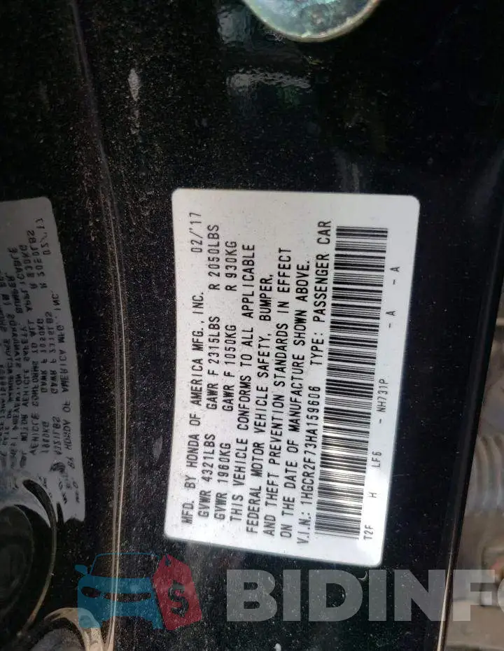 1HGCR2F73HA159606 Photo# 12
