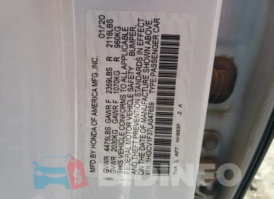 1HGCV1F37LA047659 Photo# 12