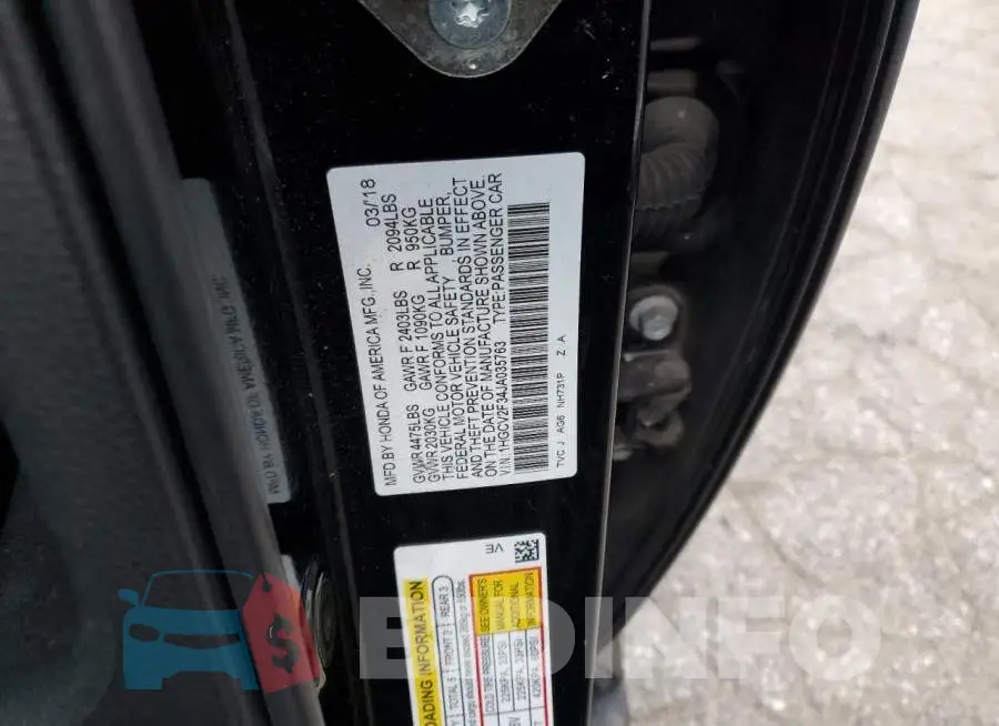 1HGCV2F34JA035763 Photo# 12