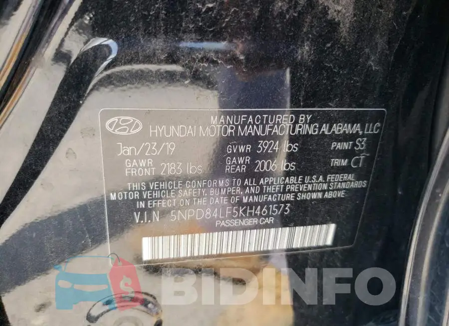5NPD84LF5KH461573 Photo# 12