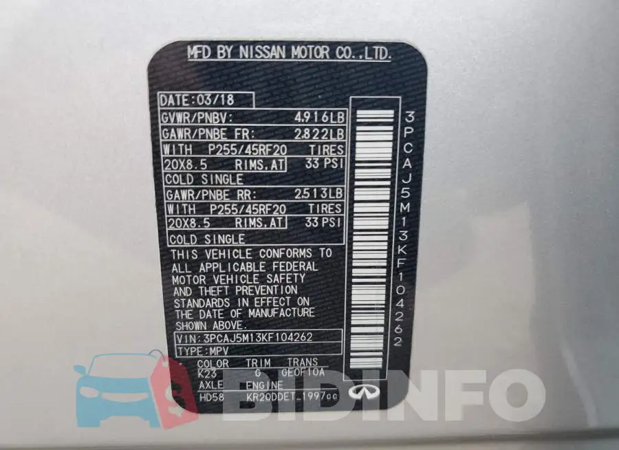 3PCAJ5M13KF104262 Photo# 12