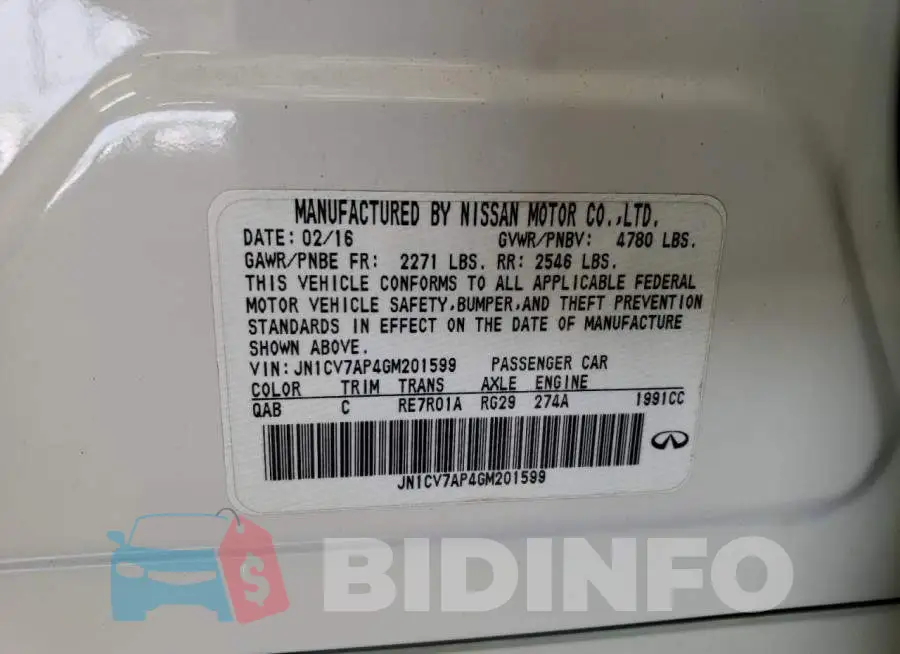 JN1CV7AP4GM201599 Photo# 12