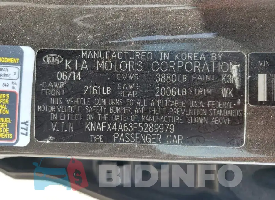 KNAFX4A63F5289979 Photo# 12