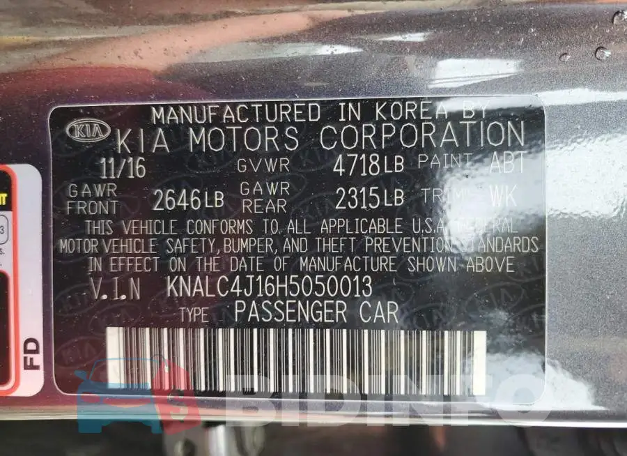 KNALC4J16H5050013 Photo# 12