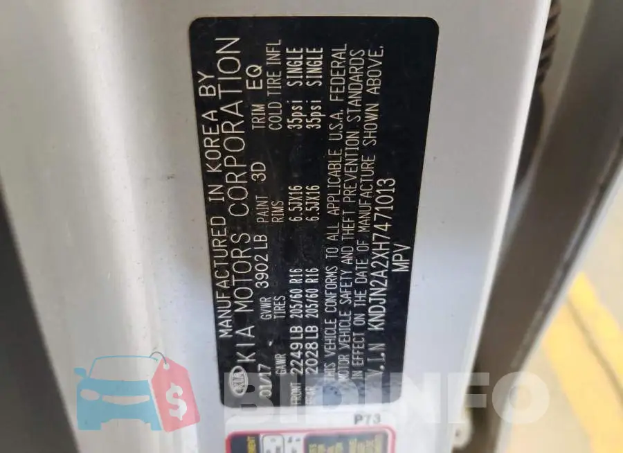 KNDJN2A2XH7471013 Photo# 12