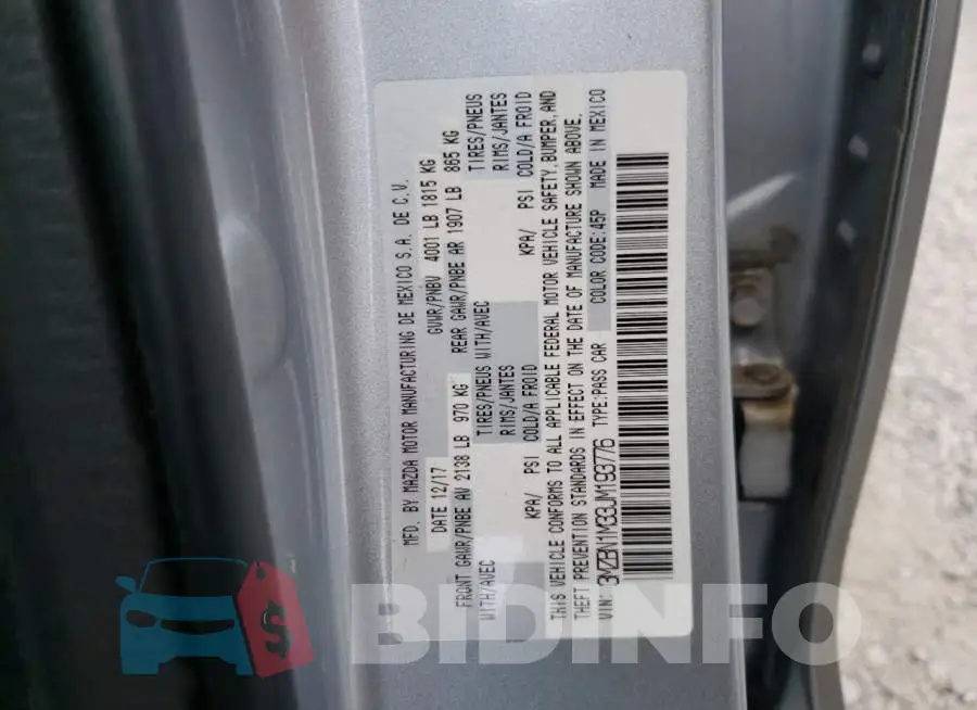 3MZBN1M33JM193776 Photo# 12
