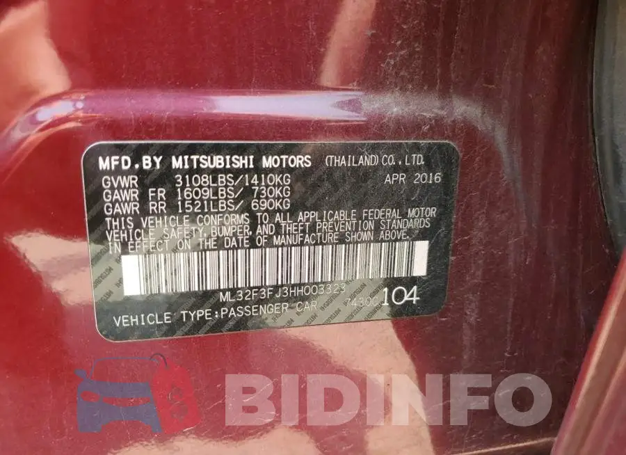ML32F3FJ3HH003323 Photo# 12