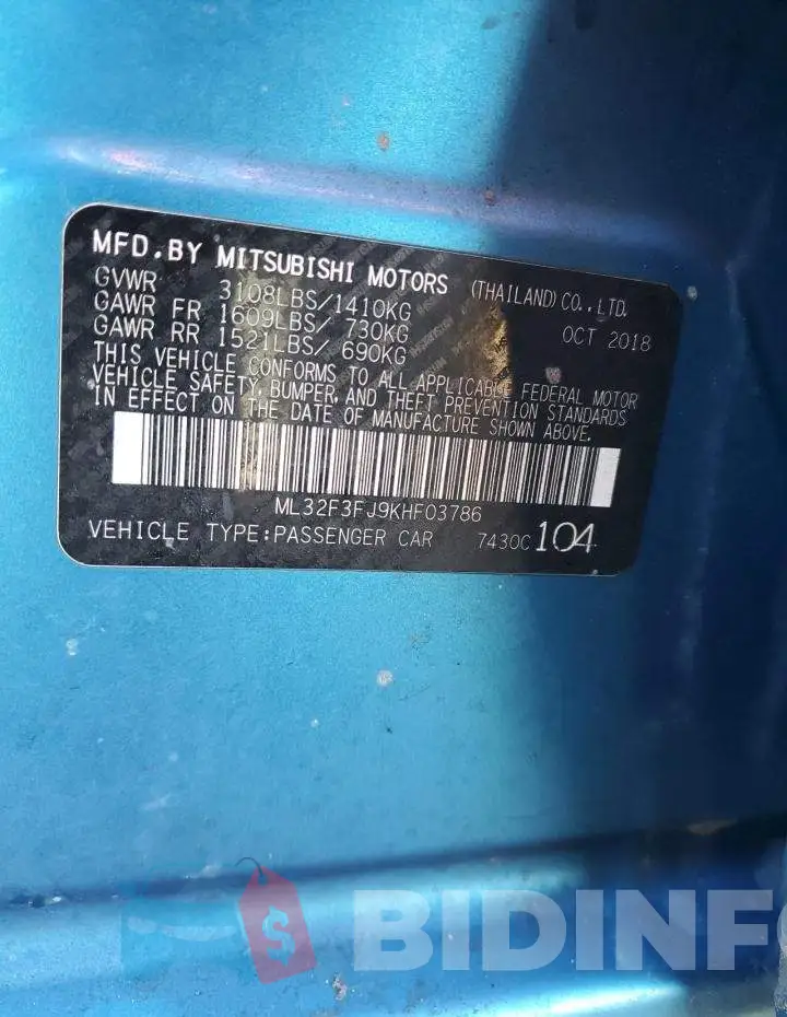 ML32F3FJ9KHF03786 Photo# 12