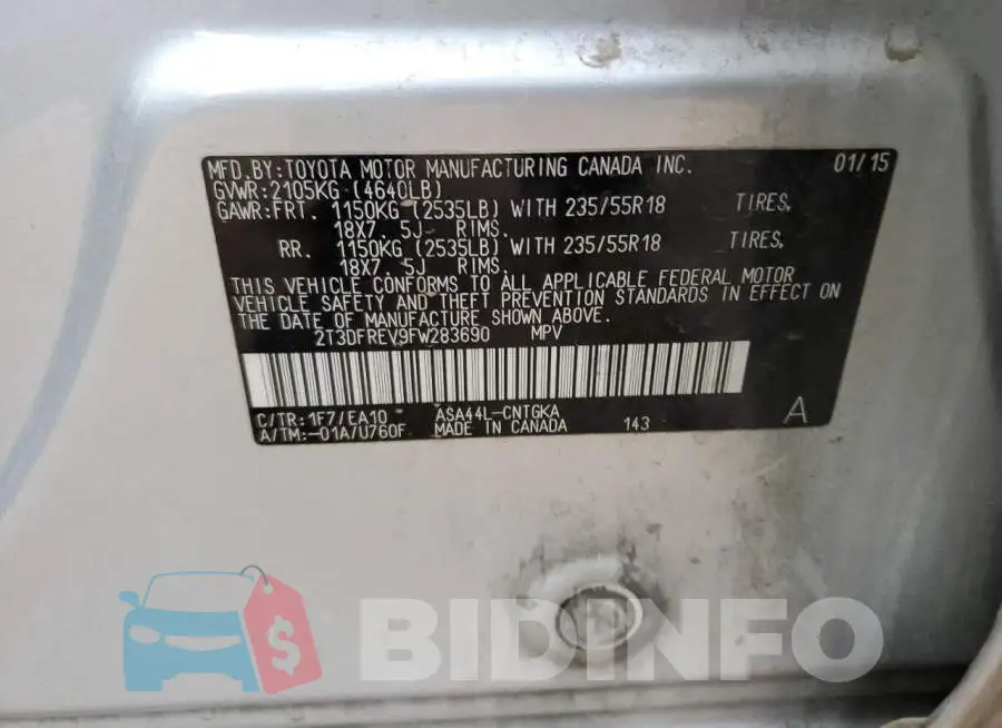 2T3DFREV9FW283690 Photo# 12