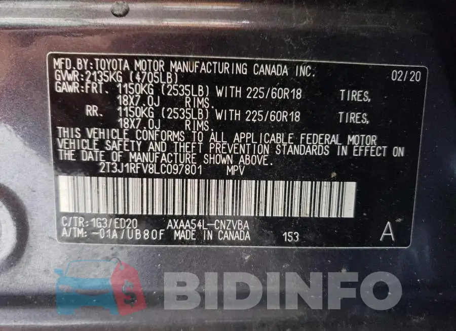2T3J1RFV8LC097801 Photo# 13