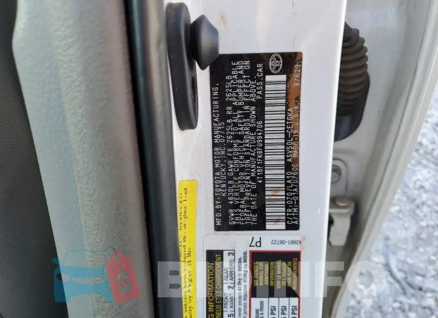 4T1BF1FK6FU994706 Photo# 12