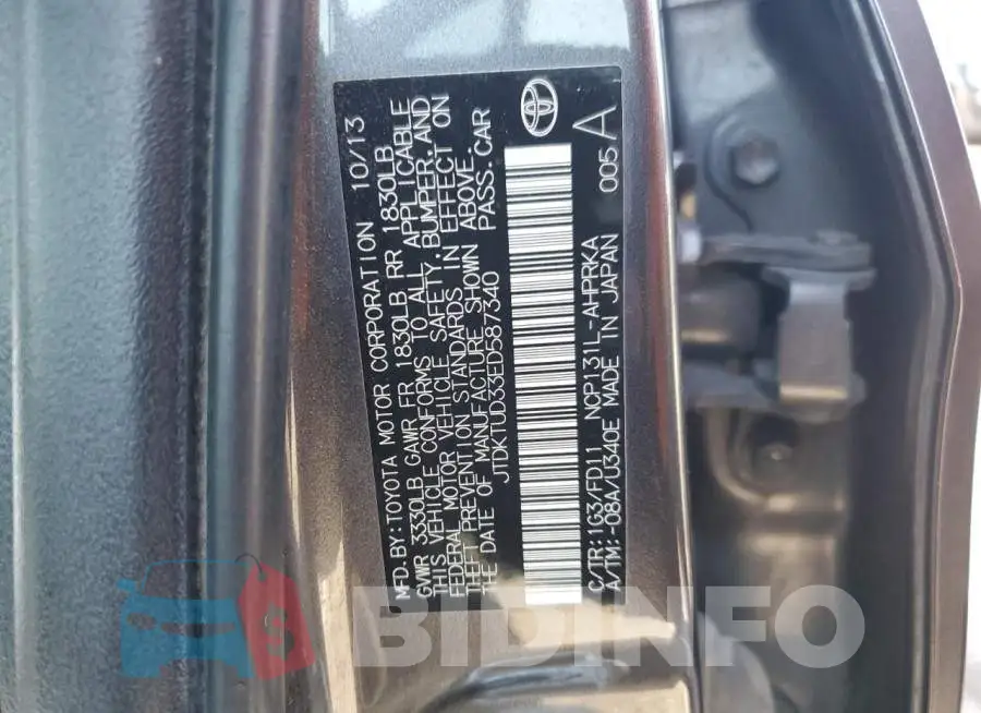 JTDKTUD33ED587340 Photo# 12