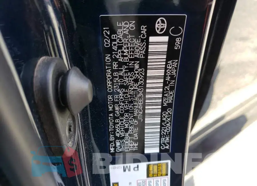 JTNC4MBE3M3130923 Photo# 13