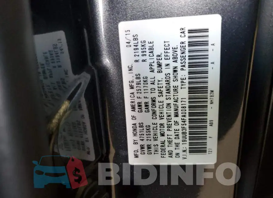 19UUB3F54FA008171 Photo# 12