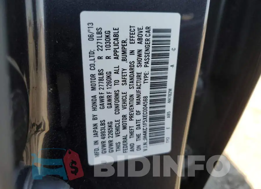 JH4KC1F5XEC004568 Photo# 12