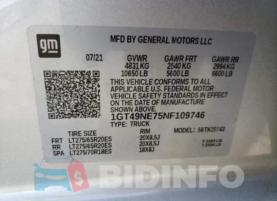 1GT49NE75NF109746 Photo# 12