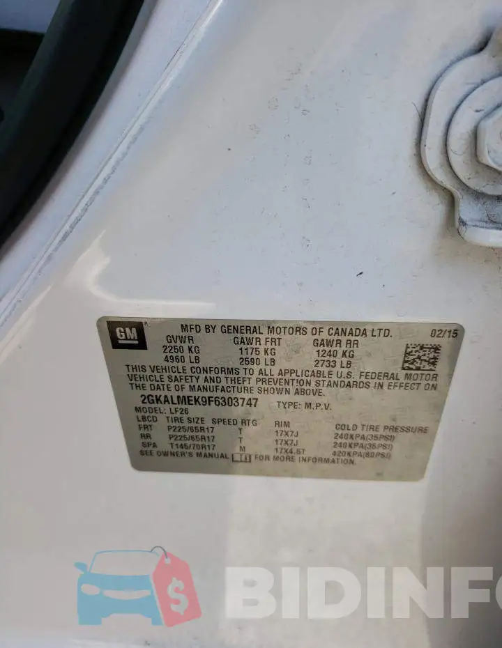 2GKALMEK9F6303747 Photo# 12