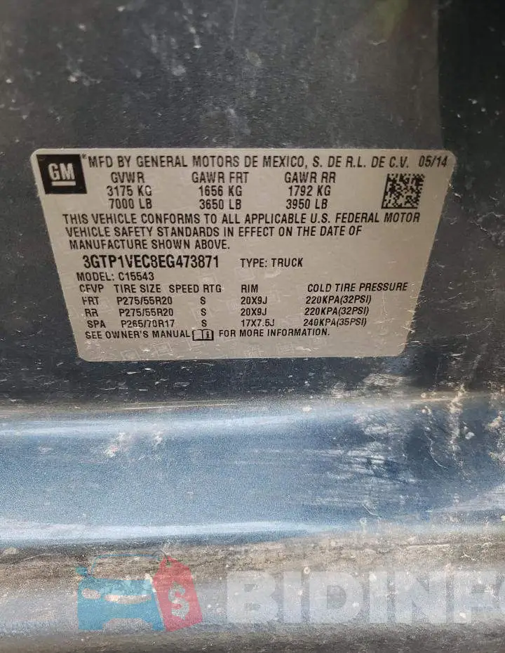 3GTP1VEC8EG473871 Photo# 12