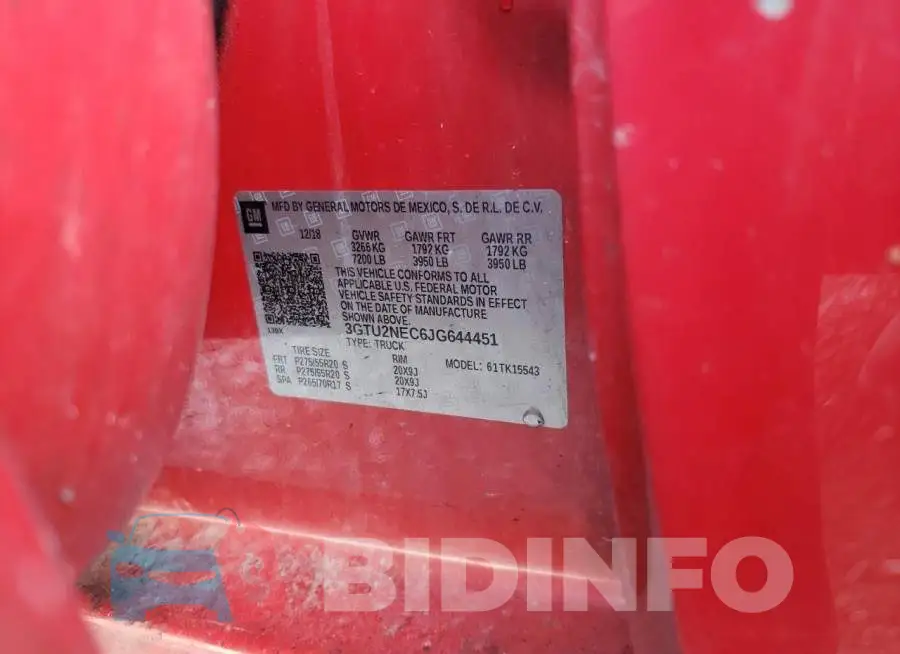 3GTU2NEC6JG644451 Photo# 12