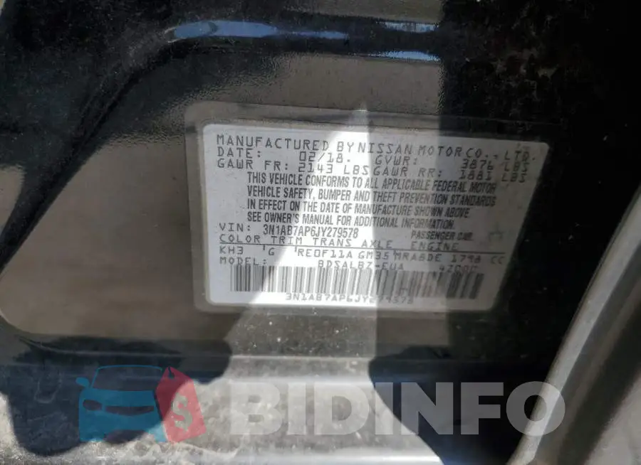 3N1AB7AP6JY279578 Photo# 13