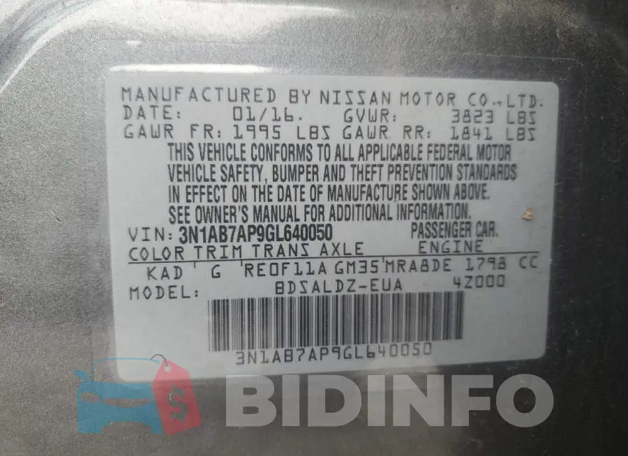 3N1AB7AP9GL640050 Photo# 12