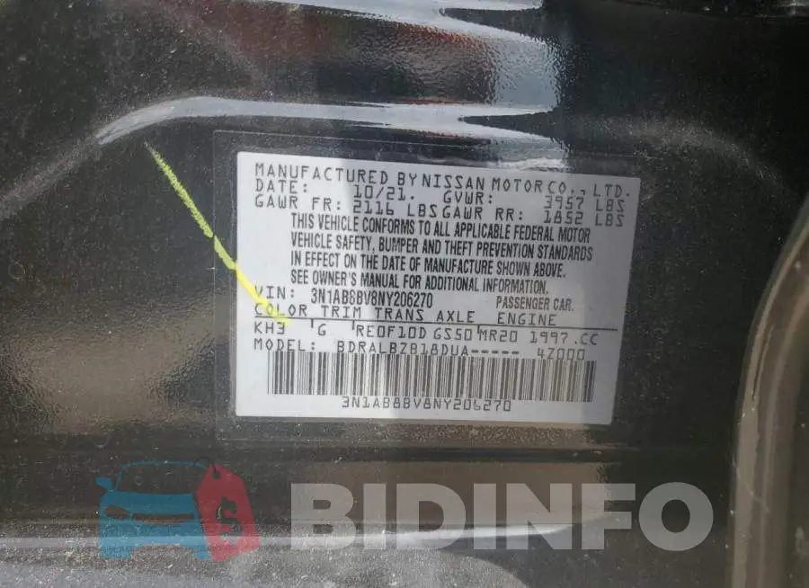 3N1AB8BV8NY206270 Photo# 13