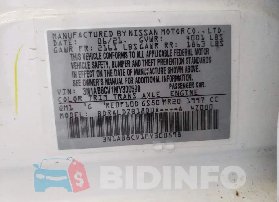 3N1AB8CV1MY300598 Photo# 12