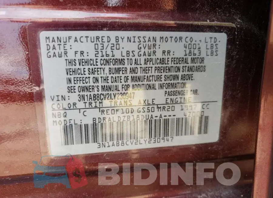 3N1AB8CV2LY230947 Photo# 12