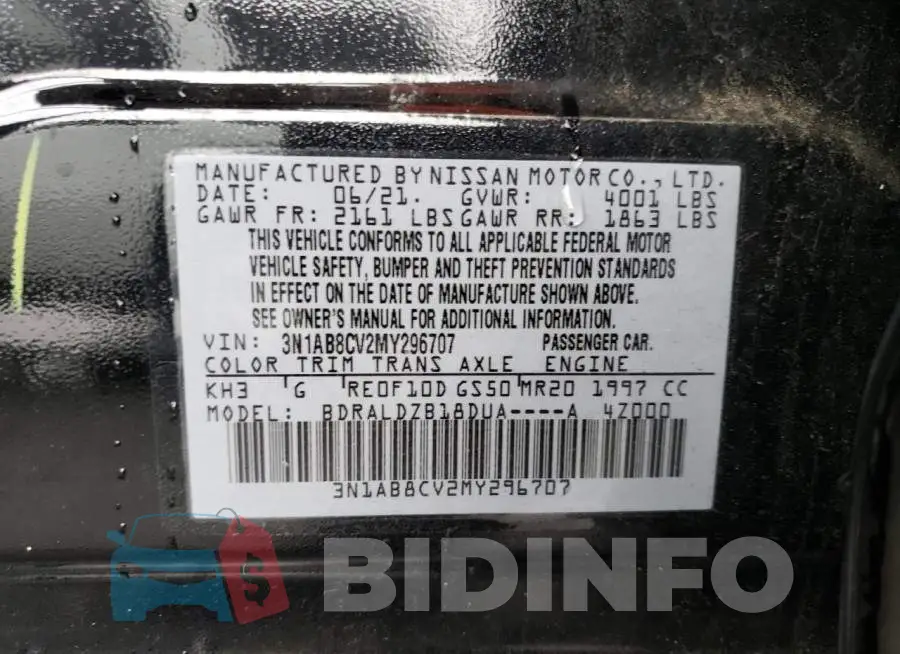 3N1AB8CV2MY296707 Photo# 12