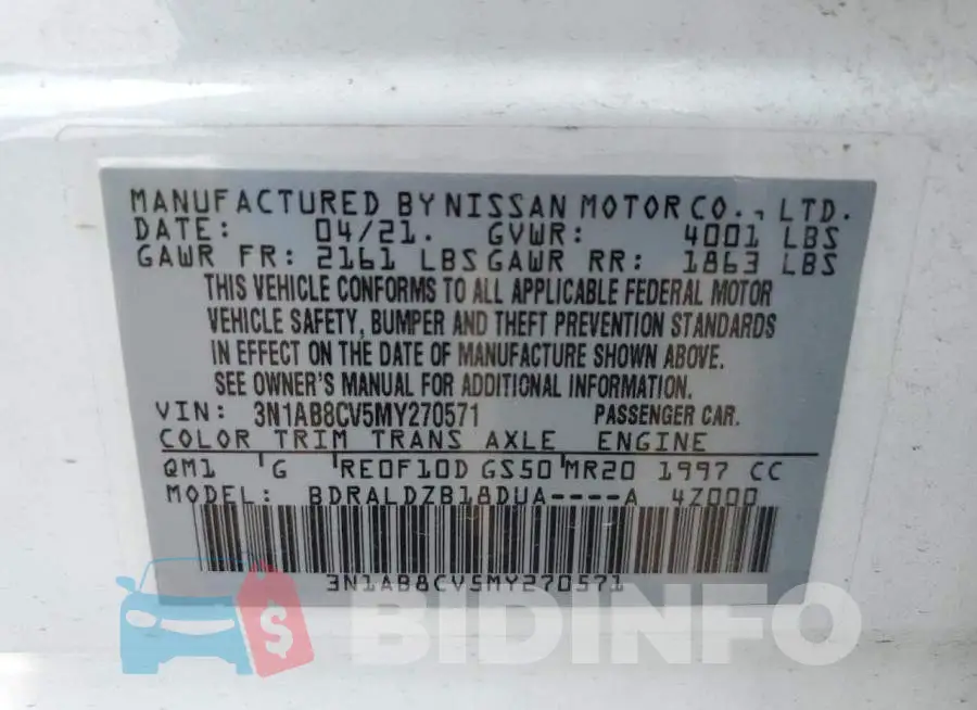 3N1AB8CV5MY270571 Photo# 12