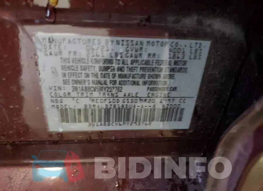 3N1AB8CV6MY293762 Photo# 13
