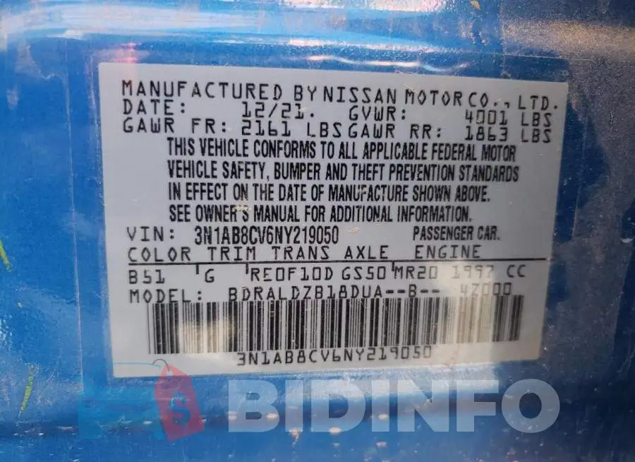3N1AB8CV6NY219050 Photo# 12