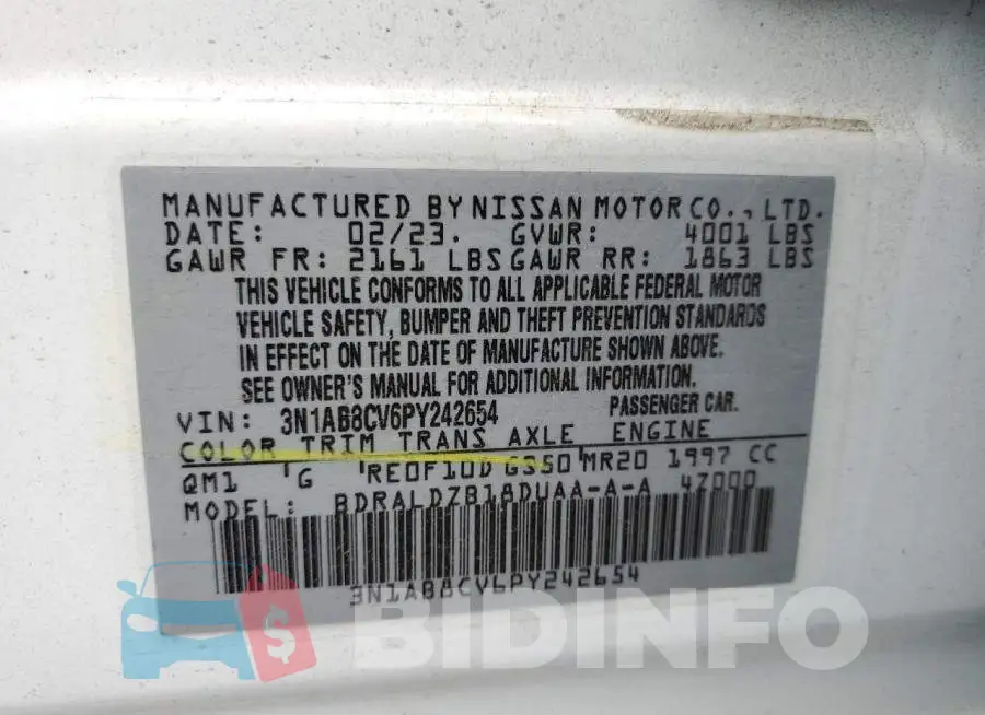 3N1AB8CV6PY242654 Photo# 12