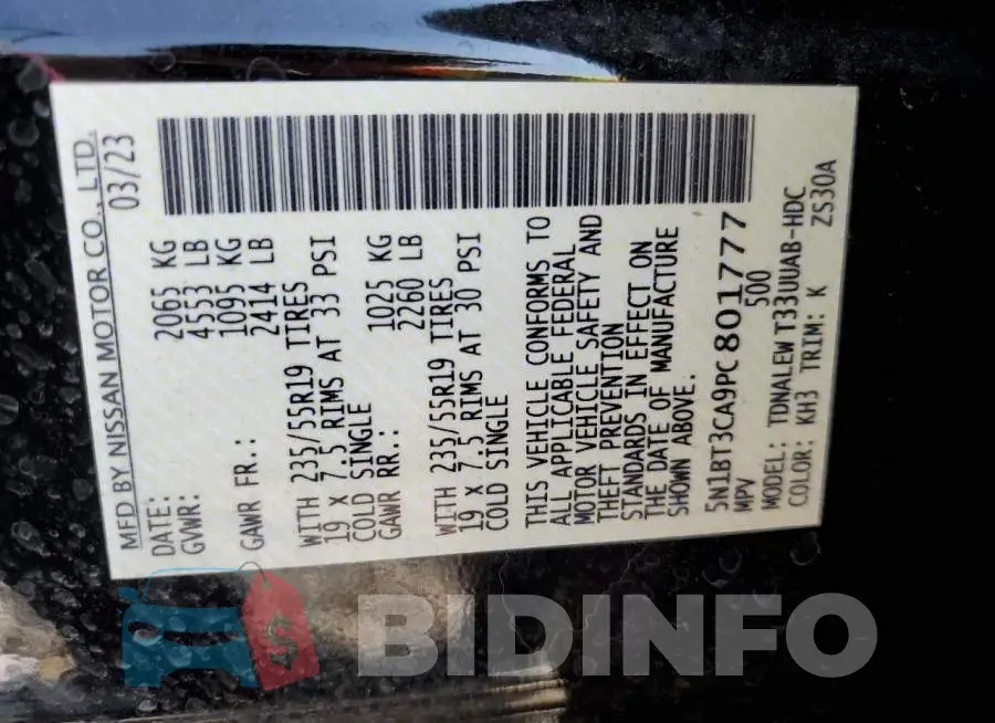 5N1BT3CA9PC801777 Photo# 14
