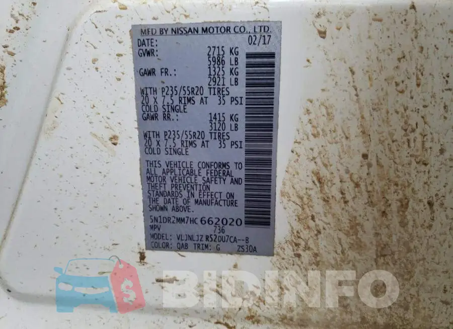 5N1DR2MM7HC662020 Photo# 13