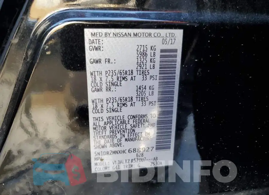5N1DR2MNXHC688927 Photo# 13