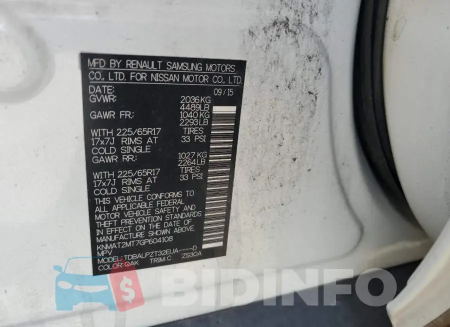 KNMAT2MT7GP604108 Photo# 12