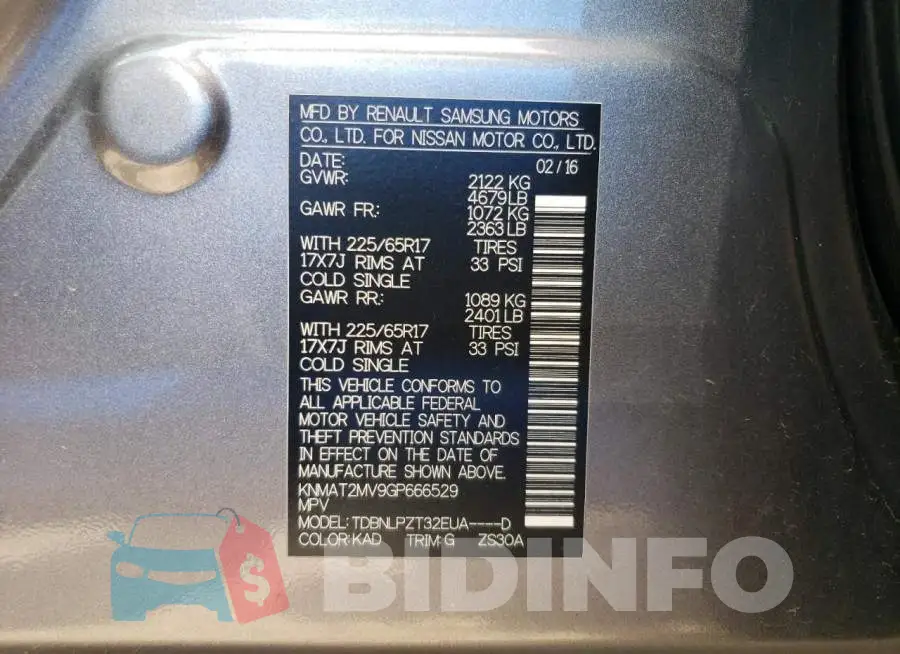 KNMAT2MV9GP666529 Photo# 13