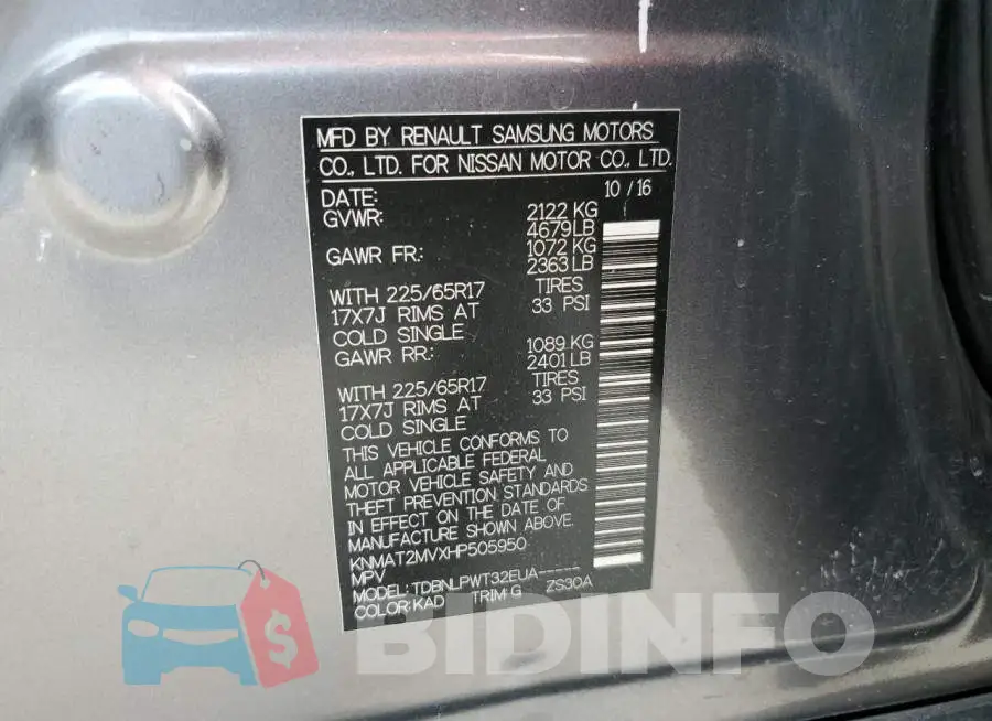 KNMAT2MVXHP505950 Photo# 13