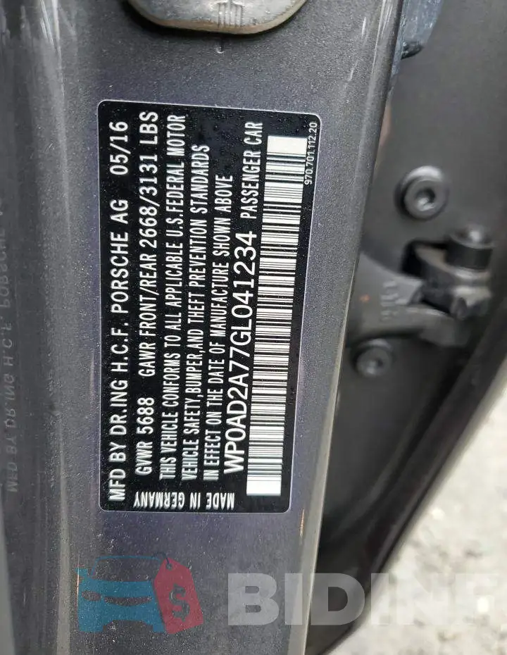 WP0AD2A77GL041234 Photo# 13