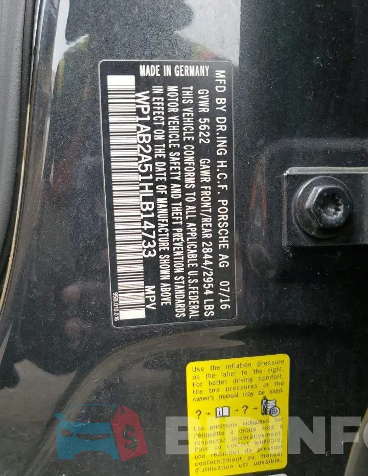 WP1AB2A51HLB14733 Photo# 12