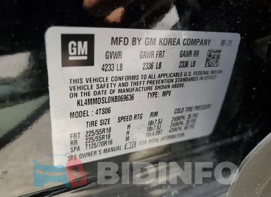 KL4MMDSL0NB069636 Photo# 14
