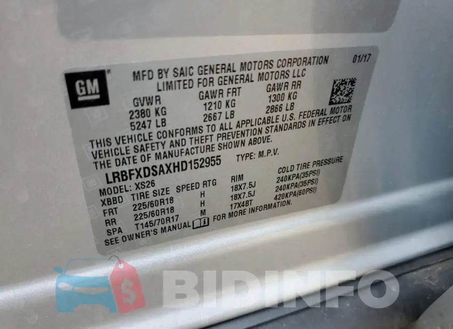 LRBFXDSAXHD152955 Photo# 14
