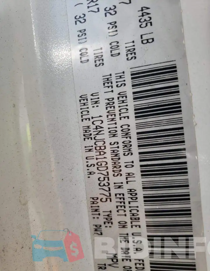 1C4NJCBA1GD753775 Photo# 13