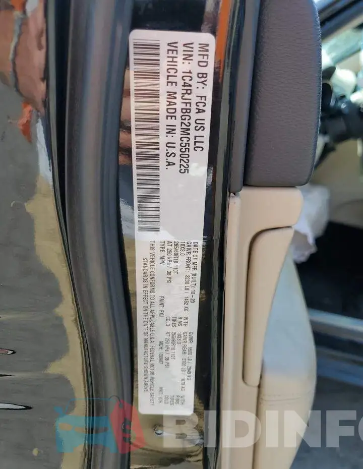 1C4RJFBG2MC550225 Photo# 13
