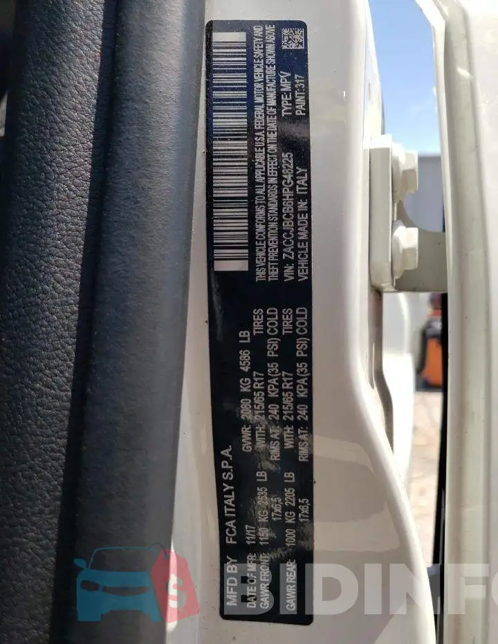 ZACCJBCB6HPG48225 Photo# 12