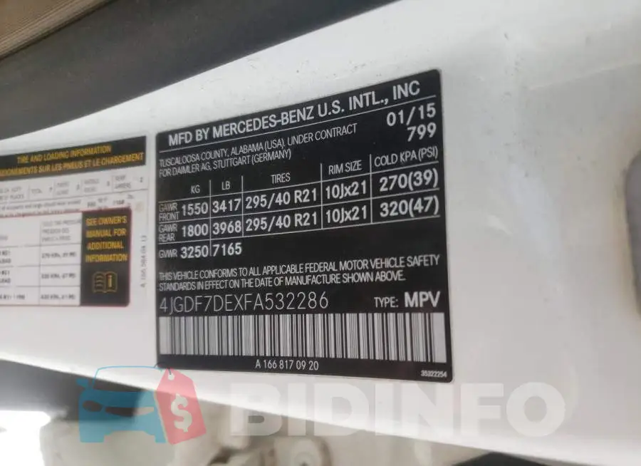 4JGDF7DEXFA532286 Photo# 12