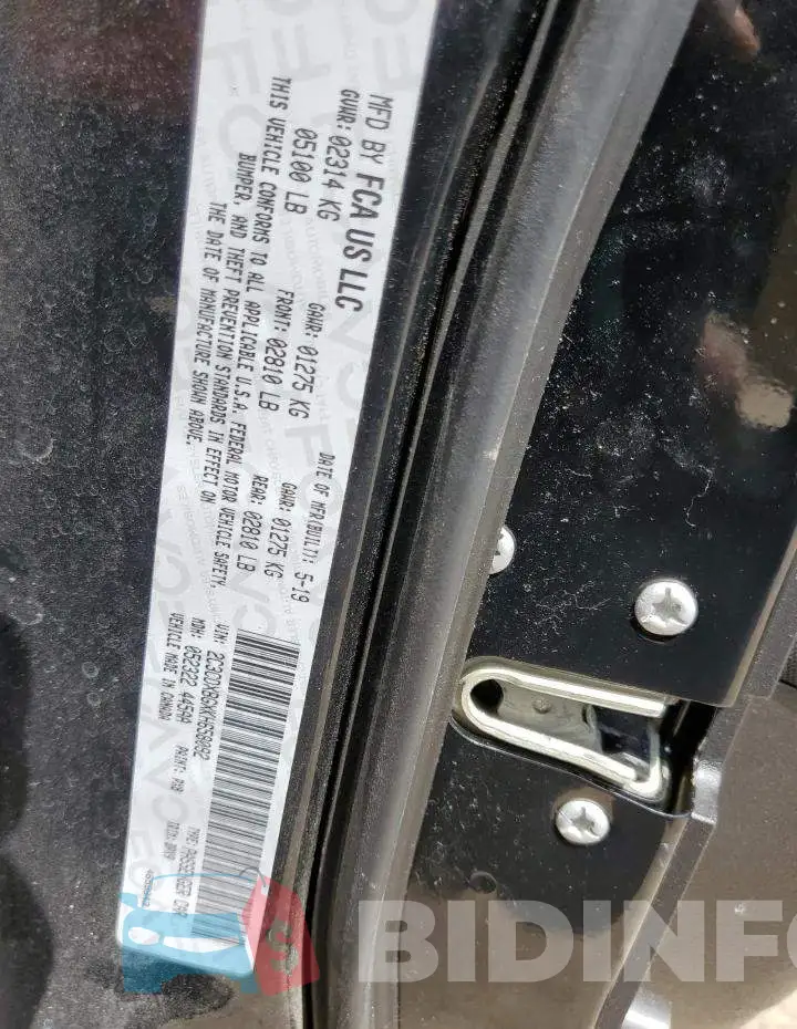 2C3CDXBGXKH658092 Photo# 12