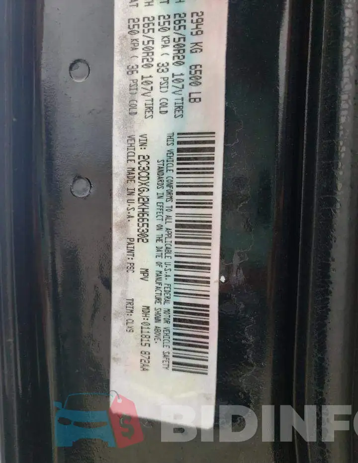 2C3CDXGJ2KH665302 Photo# 12